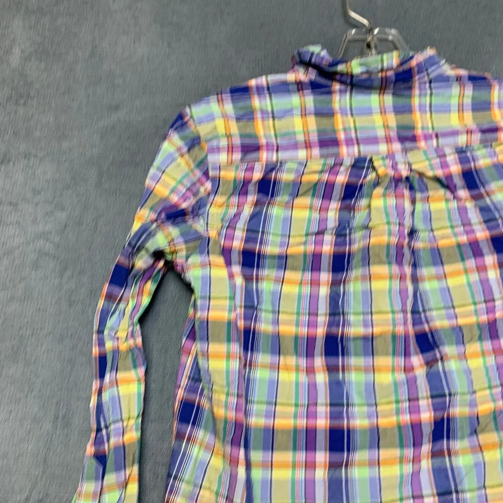 Ralph Lauren Shirt Boys M(10-12) Multicolor Plaid Embroidered Logo Button Down